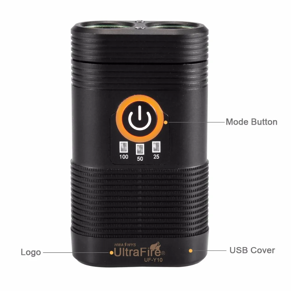 Светодиодный фонарь Ultrafire UF Y12 велосипедный светильник USB зарядке одного горный