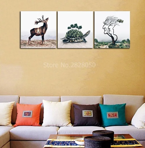 Абстрактный Декор для гостиной картина из 3 панелей|modern artwork|canvas painting3 panel |
