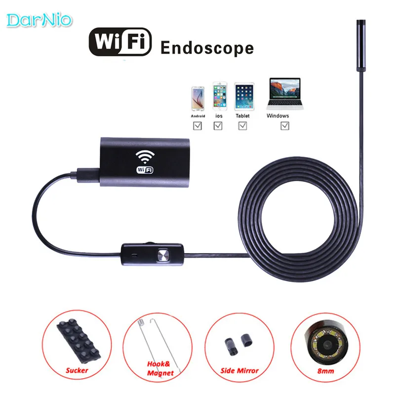 Скрытая Wifi эндоскоп HD 2 м видеокамера 720 P Водонепроницаемая мини камера Endoscopio для
