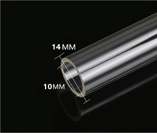 BYKSKI из оргстекла ПММА/PETG жесткая туба(OD12mm/OD14mm/OD16mm)+ 2 мм толщина+ 50 см длина Прозрачная Жесткая труба 2 шт./лот