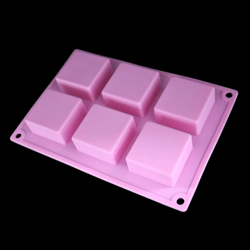 1 шт. 6 отверстий квадратное ручное мыло холодного приготовления силиконовая
