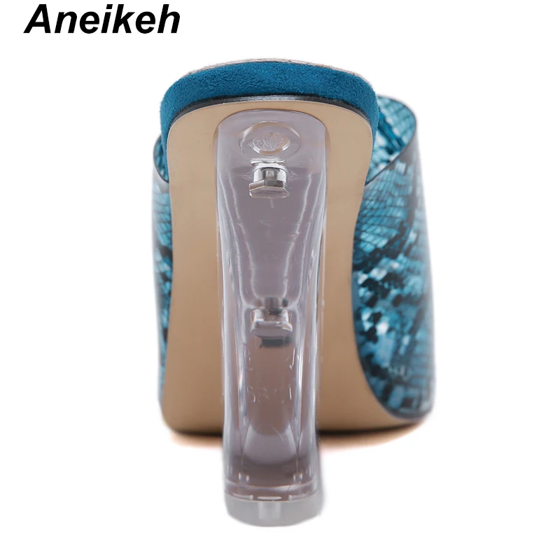 Женские шлёпанцы на танкетке Aneikeh леопардовые модельные шлепанцы с открытым