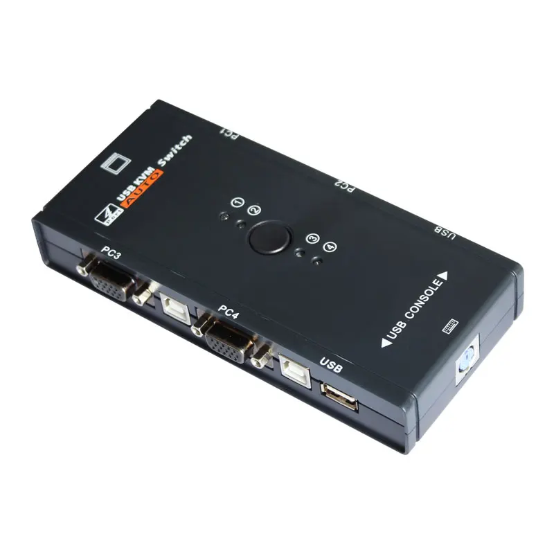 KVM V4 4 порта квм переключатель USB 2 0 VGA разветвитель принтер Мышь Клавиатура флеш