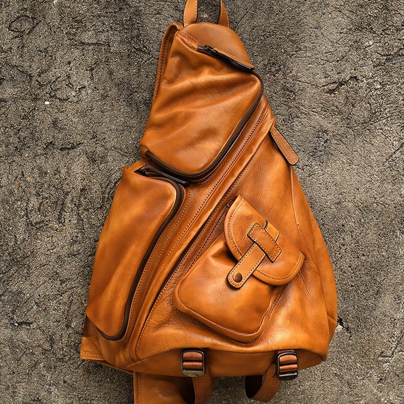 Сумка-мессенджер из натуральной воловьей кожи для мужчин и женщин винтажная