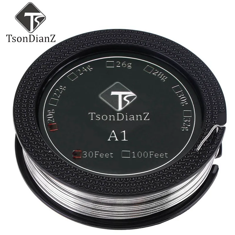

10M/roll 20-32GA Tsondianz High Quality A1 Wire Resistance Wire For RDA E-Cigarette Heating Wires DIY Vaporizer Coil Tools