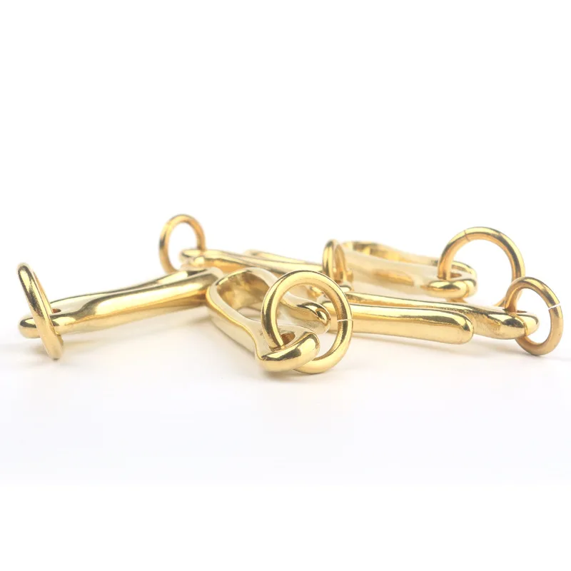 Ретро латунный брелок ручной работы из чистой латуни металлический u образный