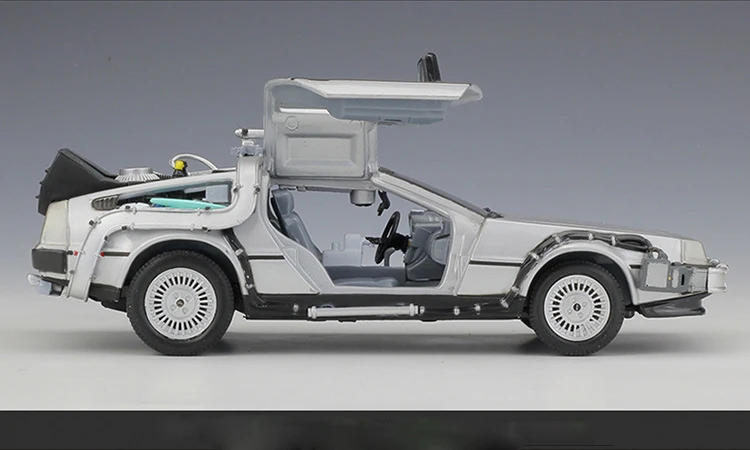 WELLY 1:24 Сплав Классический литья под давлением автомобилей delorean Back to The Future часть 1/2/3 DMC-12 металлическая модель игрушка автомобиля для детей подарки коллекция