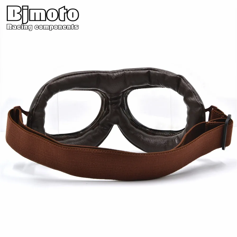 

BJMOTO WWII RAF Vintage Motorcycle Goggles Motocross Goggle Pilot Cruiser Glasses ATV Dirt Bike Motor Helmet For Harley