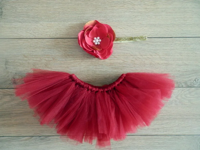 Новинка Юбка-пачка принцессы с цветочным принтом Повязка на голову для