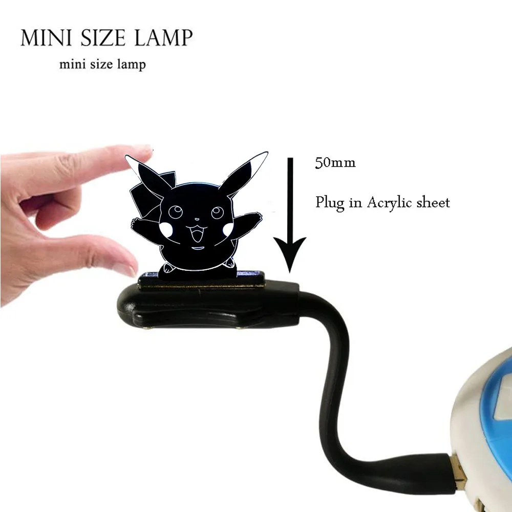 Мультфильм Kawaii японский Покемон Гоу игры 3D светодиодный USB лампа питомец Пикачу Красочный ночник детские игрушки подарок Новинка освещение