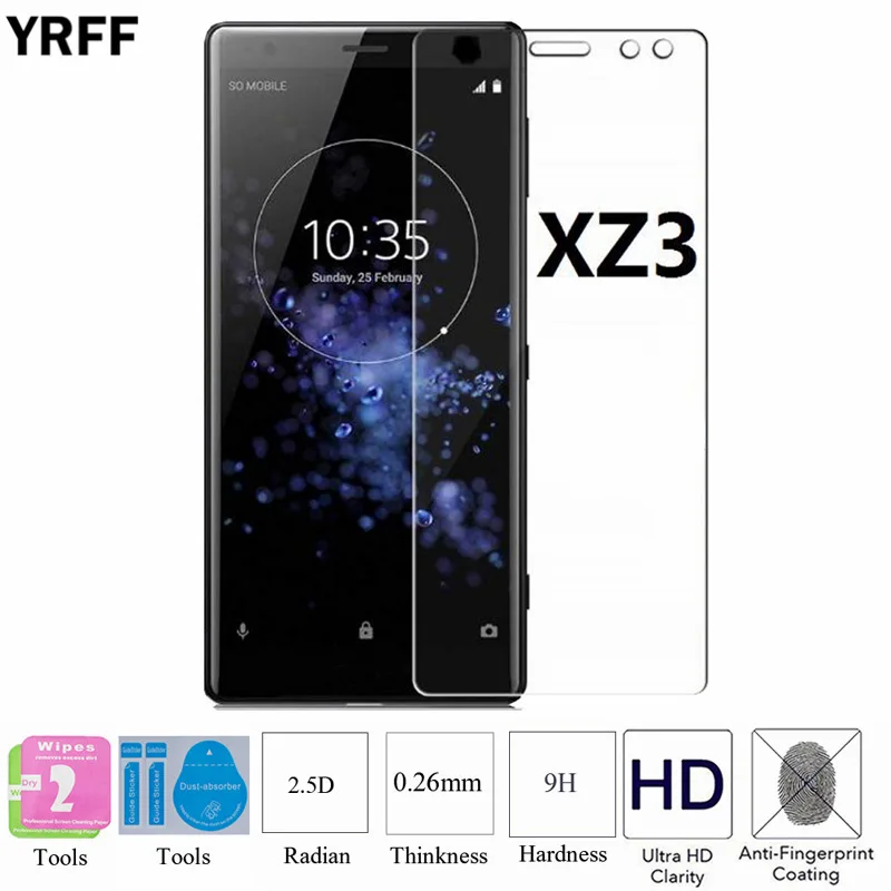 2 шт. 2.5D 9H 0 25 мм для Sony Xperia XZ3 XZ2 закаленное стекло защиты экрана Защитная пленка