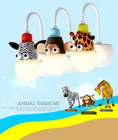 novelty cartoon animal heads led wall light giraffe zebra monkey penda cow tigar wall lamp for childrens kids bedroom bedside