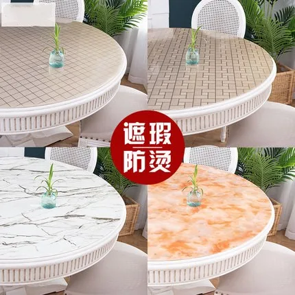 Новое поступление Diameter60-130cm круглая Европейская ПВХ скатерть Прозрачная