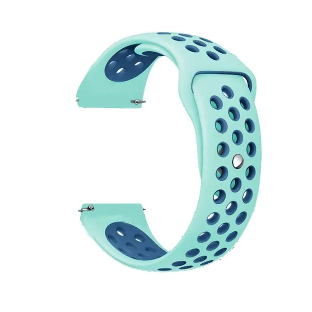 teal-blue 22 мм ремешок для samsung Galaxy Watch 46 мм gear S3 Frontier Ремешок Браслет Силиконовый ремешок для часов huawei GT ремешок gear S 3 46 мм - Цвет: teal-blue