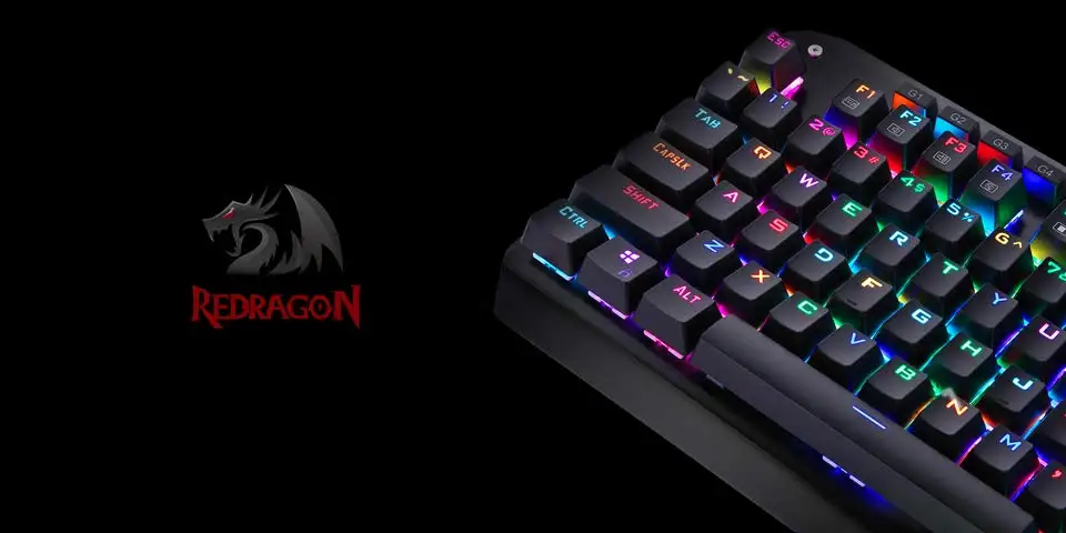 Redragon K555 RGB Механическая игровая клавиатура эргономичный дизайн светодиодный с подсветкой 104 полный ключ USB Проводная клавиатура для геймеров ПК