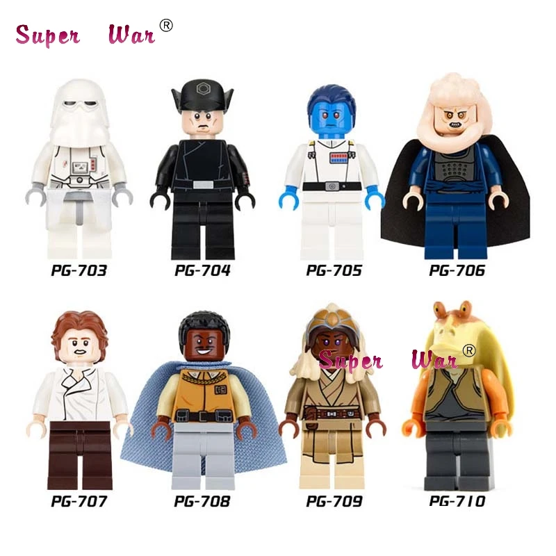 PG8050 1 комплект серии 3 Leia Skywalker Yoda C3PO R2D2 Дарт Вейдер строительные блоки игрушки для детей - Цвет: PG8050