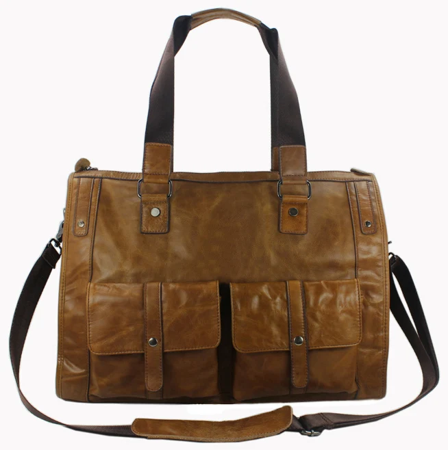 100% натуральная кожа Для мужчин дорожные сумки большой багажные кожаная сумка