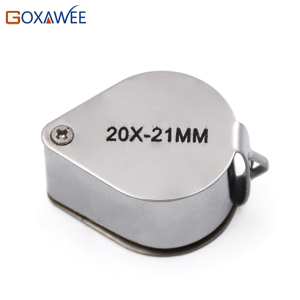 Ювелирная Лупа GOXAWEE Mini 20x21 мм увеличительное стекло тройное для часовщика по