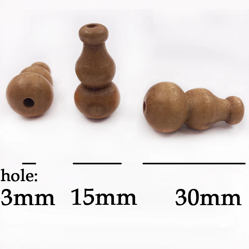 10 шт. 15x30 мм деревянные бусины hole3mm кофейные круглые DIY ювелирные аксессуары