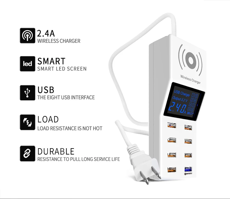 HKHUIBANG 10W зарядка для телефона 3 0 USB зарядное устройство iPhone X XS Max 8 Plus /samsung S10 S9 /Xiaomi