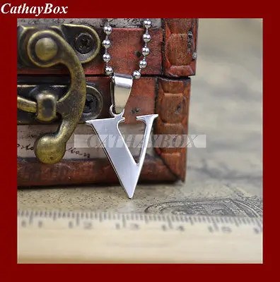 Латинский Английский алфавит Римский начальный буквы V Подвеска Ожерелье