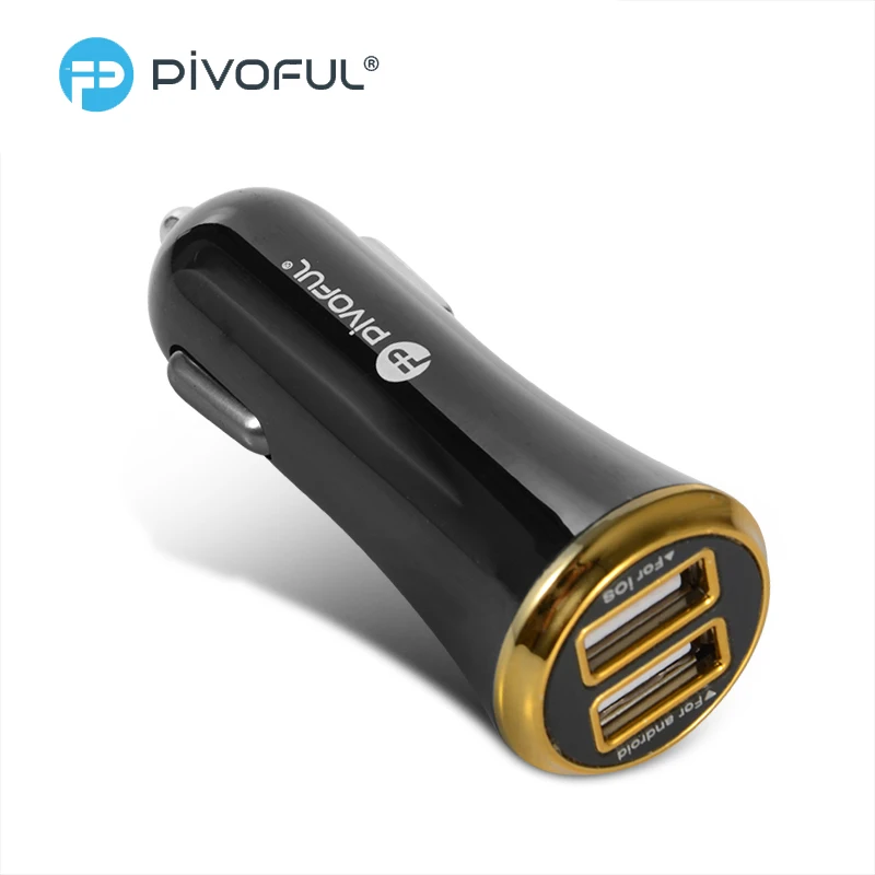 Pivoful 2 Port Output USB Car Charger For Samsung Galaxy S8 9 Xiaomi Phone Tablet Fast iPhone 8 7 6 5 Huawei Honor | Мобильные