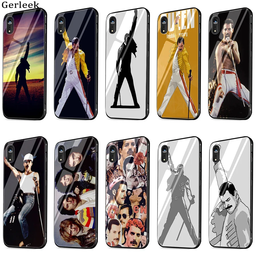 Стеклянный чехол для телефона Freddie Mercury iPhone 5 5S SE 6 6s 7 8 Plus X XS XR Max защитный