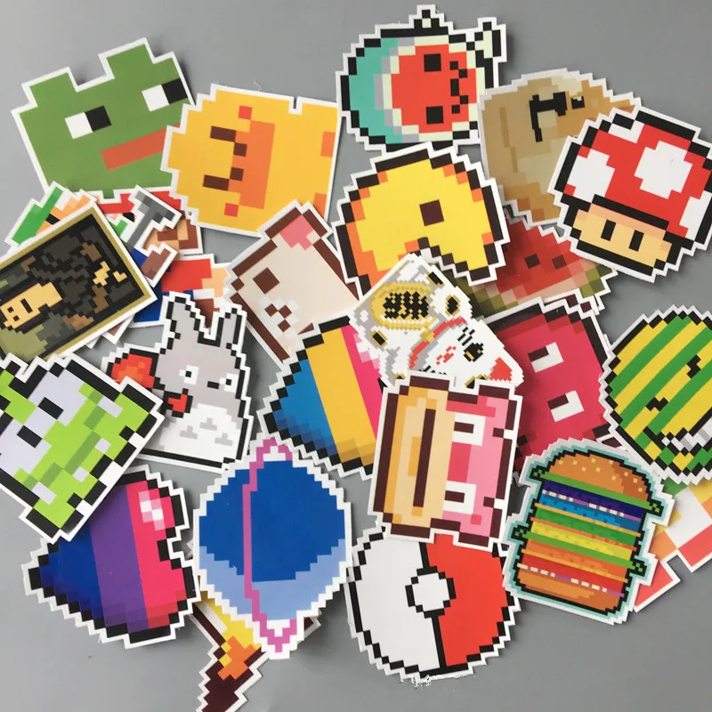 25 шт./лот мультфильм Марио аниме наклейки для детей игрушка багаж автомобиль