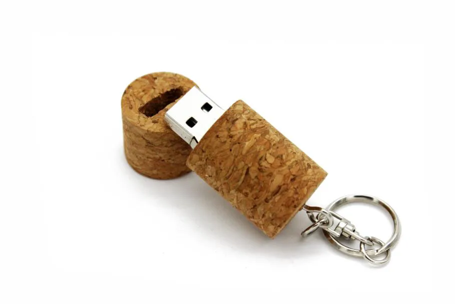 JASTER деревянная пробка USB флэш-накопитель с деревянной вилкой Флешка 8 ГБ 16 ГБ 32 ГБ 64 Гб карта памяти палочка для создания логотипа на заказ с брелком свадебный подарок