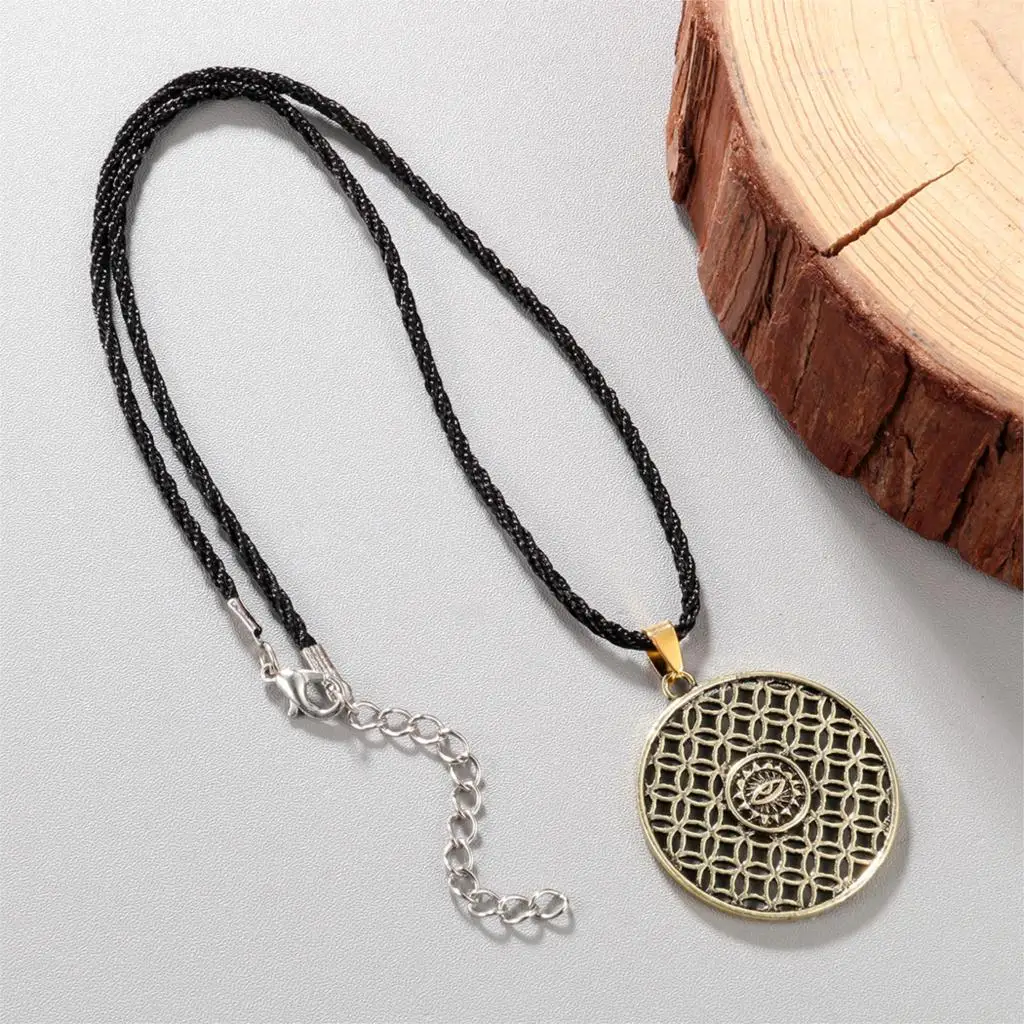 Kinitial Новые ожерелья и подвески в виде цветов жизни для женщин мужчин круглые