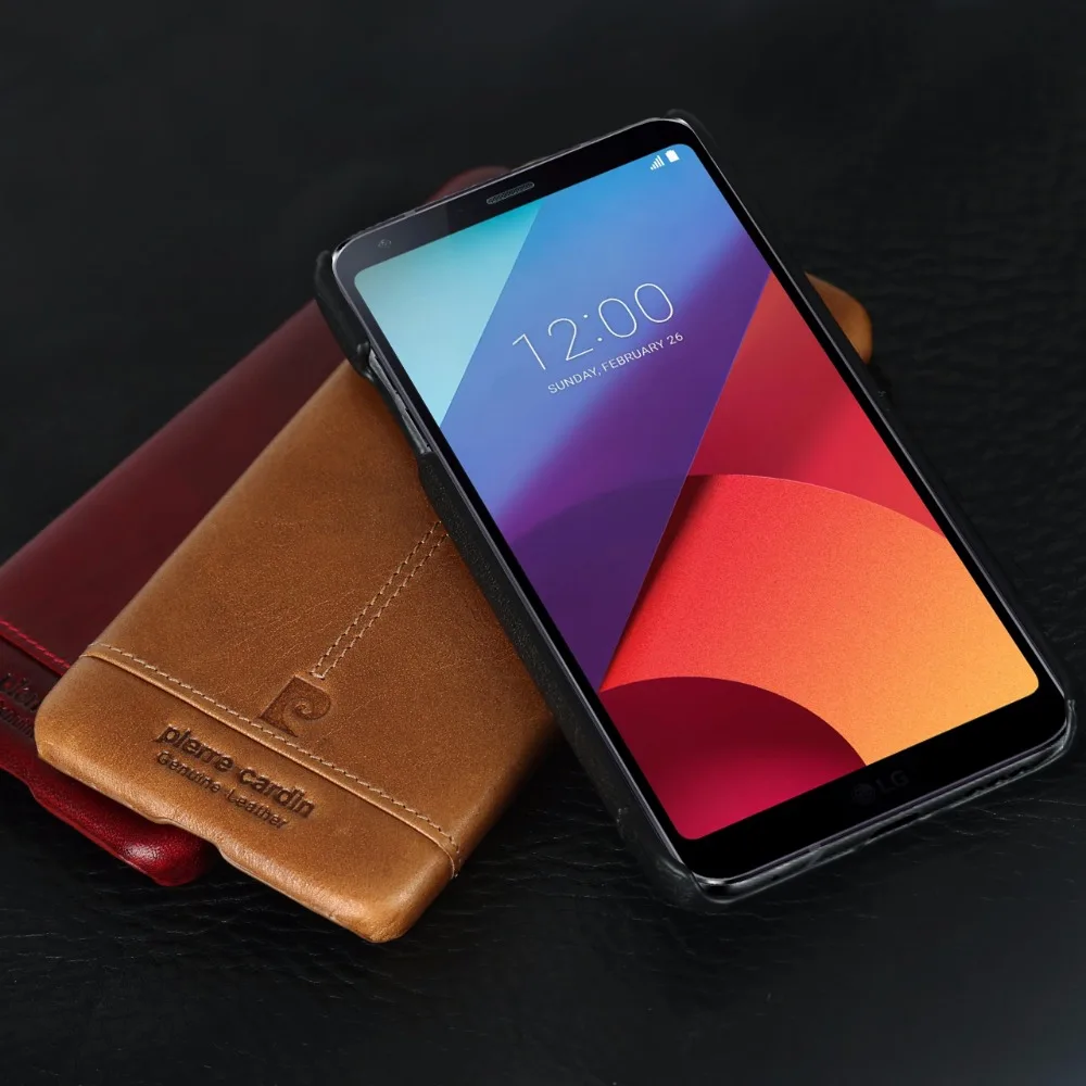 Оригинальный Pierre Cardin чехол для LG G6 Элитный бренд Пояса из натуральной кожи