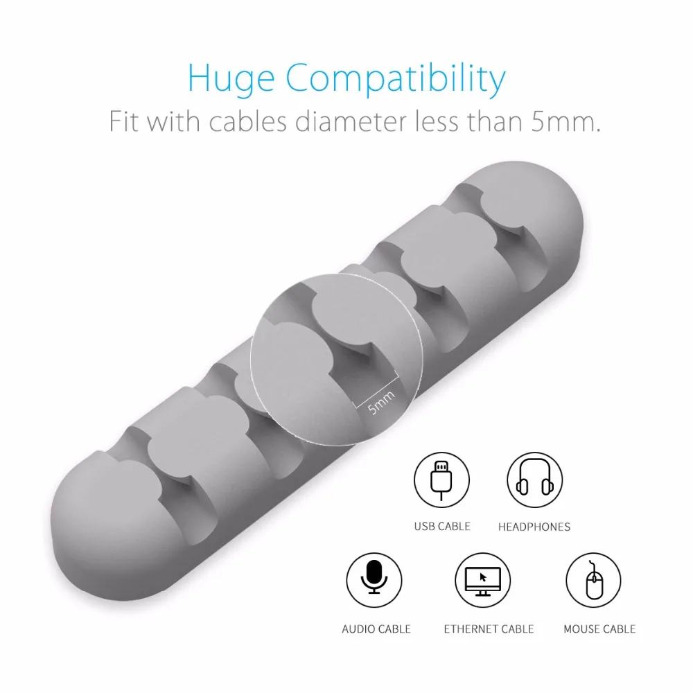 AIFFECT 3 шт. силиконовый кабель для намотки провода Органайзер кабеля наушников