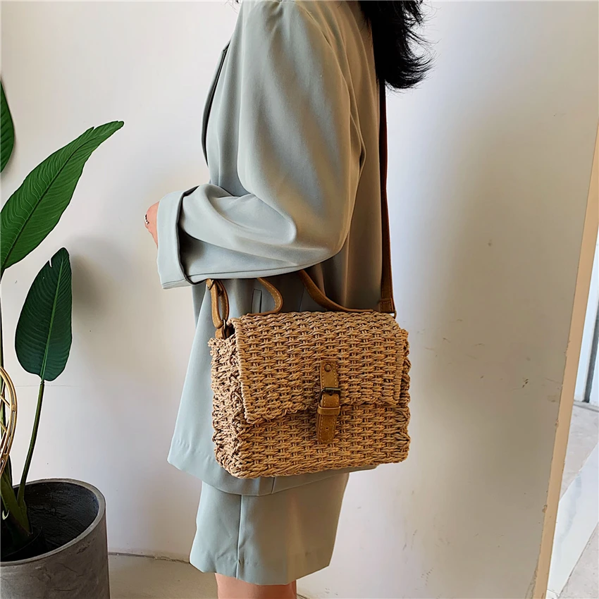 Fashion Women Beach Handbags Hollow Out Ladies Summer Shoulder Bag Handmade Straw Rattan Woven Bags for Sac Borsa Mare | Багаж и сумки