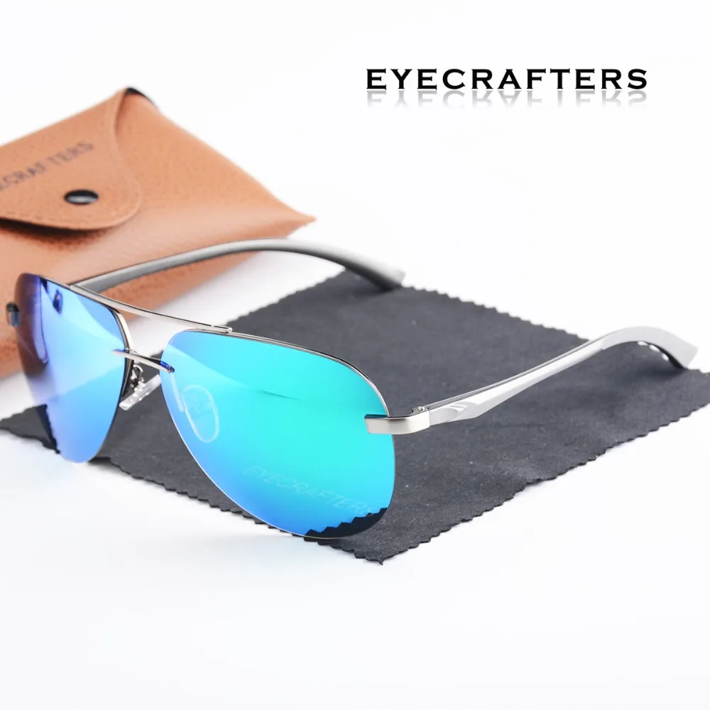 Брендовые солнцезащитные очки Eyecrafters мужские поляризованные зеркальные для