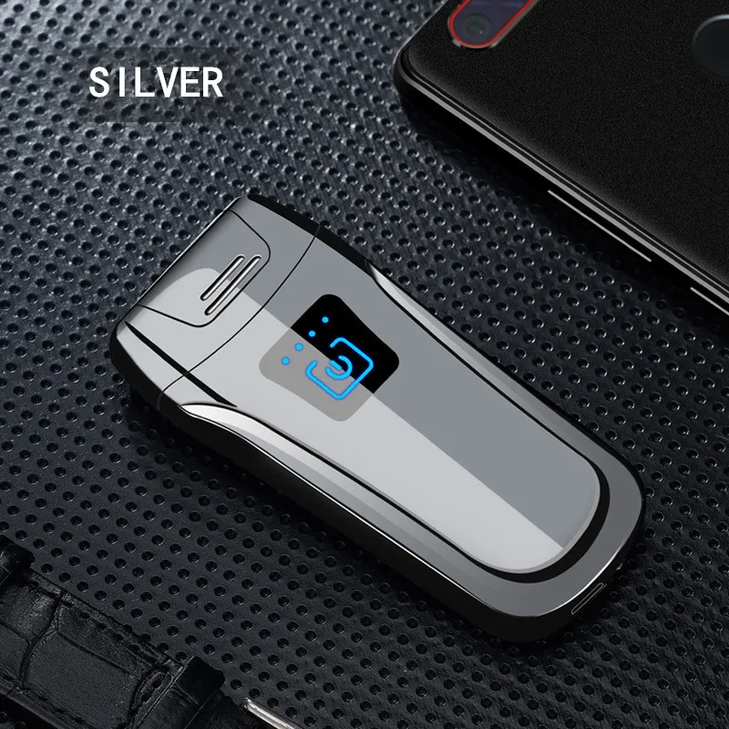 Лед Зеркало Inovation Двойной Дуговая зажигалка ветрозащищенная Электронные USB