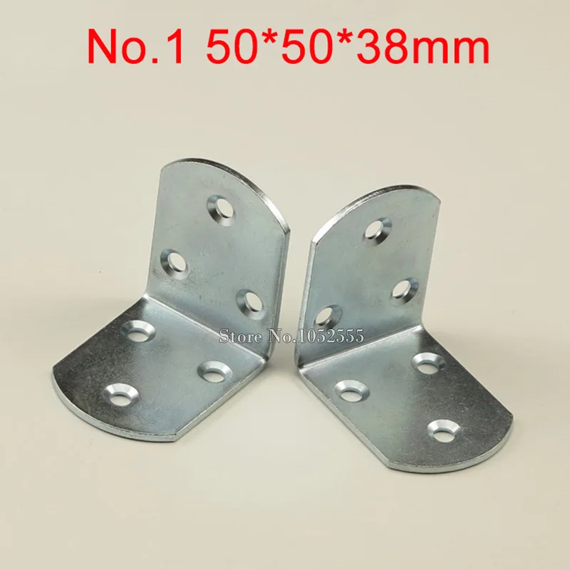 

20pcs 50*38mm Iron Right Angle Corner Brackets Metal Shelf Support Repair Fixing furniture Connecting fittings K256