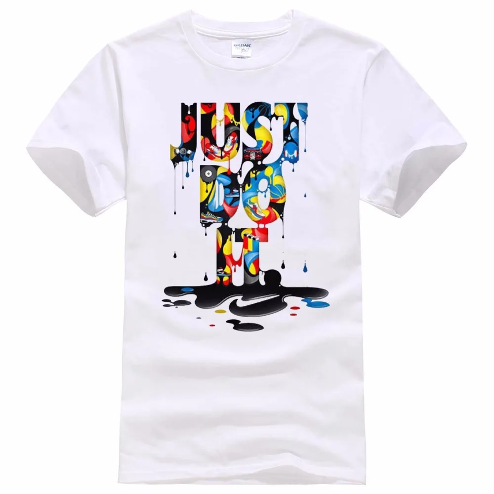 Новая мода Just Do It футболка брендовая одежда хип-хоп Письмо печати Для мужчин