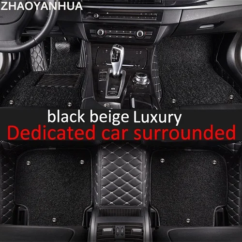 luxury Black beige ZHAOYANHUA пользовательские автомобильные коврики для Mercedes Benz S class W220 W221 W140 W108 W109 W111 W112 W116 W126 2 tyling ковер пол - Название цвета: luxury Black beige