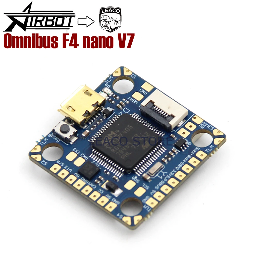 Airbot OMNIBUS F4 Nano v7.1 AIO управление полетом для FPV на базе F405 MCU поддерживает 6x UART
