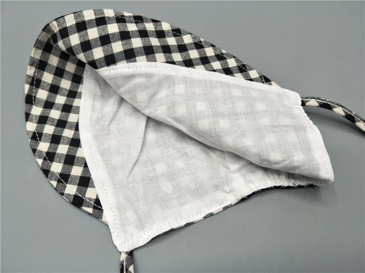 Bnaturalwell Baby girls bonnet Sunbonnet Vintage baby Plaid cap Infant Cotton Bonnet Newborn shower gift Photo Prop H211S | Детская