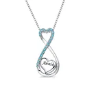 Ожерелье из стерлингового серебра AILIN с вертикальными именами бесконечности для леди, элегантное ювелирное изделие из фианита лебедя для подарка