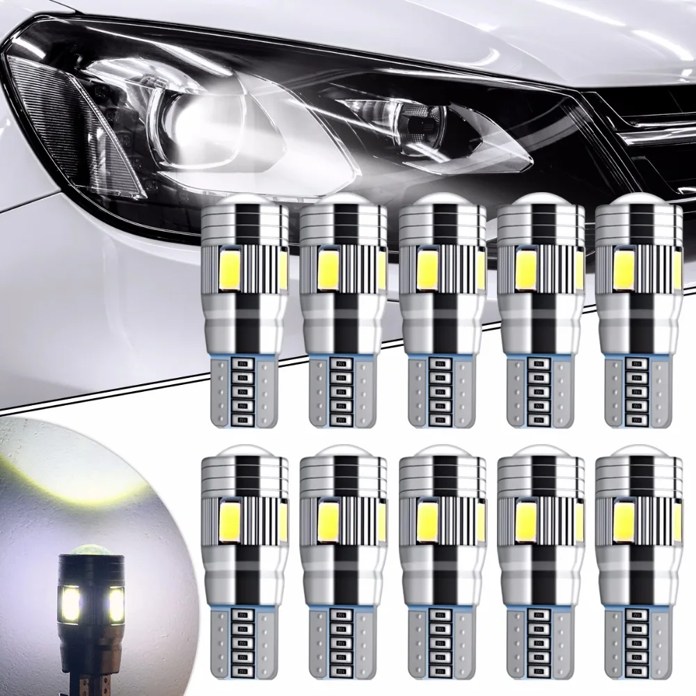 10 шт. T10 W5W led canbus 194 168 5630 t10 6SMD Canbus Нет Ошибка 12 В авто лампы индикатор Парковка