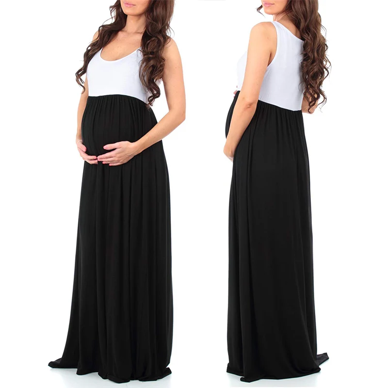 Длинное платье для беременных женщин летние платья макси фотография