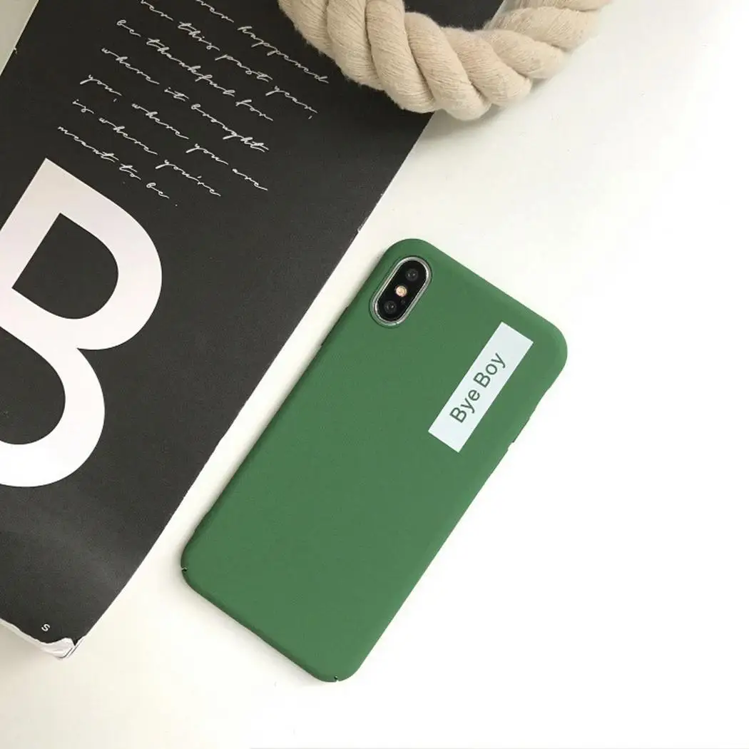 Letter Print PC Mobile Phone Case Back Cover Anywhere You Need For Green Easy to install and take off. iPhone |