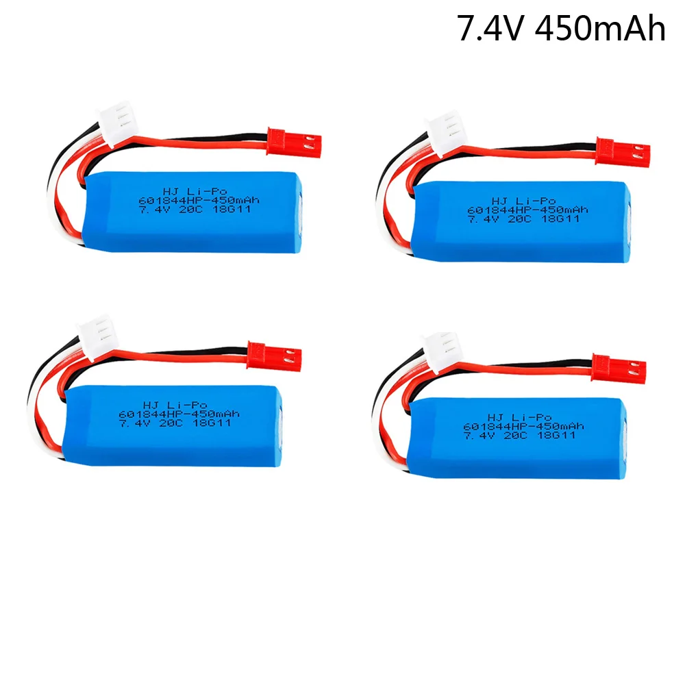 7 4 В 450 мАч Lipo Battery 2S для WLtoys K969 K989 K999 P929 P939 RC Car 601844 20C мАч|Детали и аксессуары| |