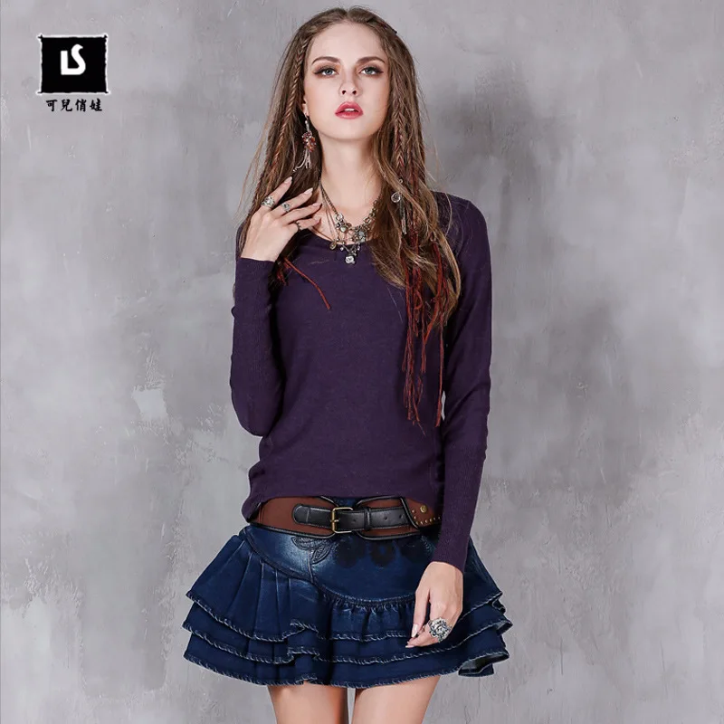 LARCI свитер 2017 женская обувь Повседневное теперь хлопок и шерсть пуловеры с