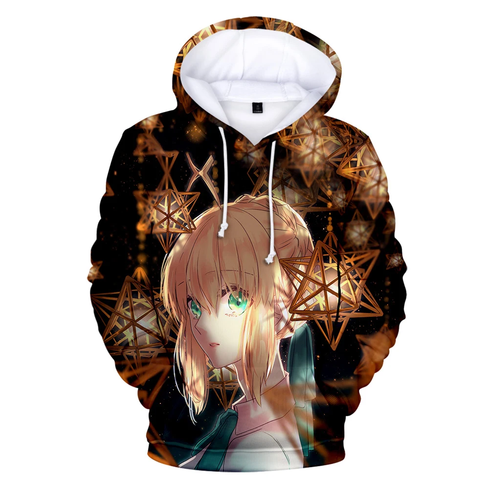 Новая мода Fate Stay Night Толстовка для мужчин/женщин Kawaii Аниме толстовки уличная печать Fate Stay Night Пуловеры Одежда