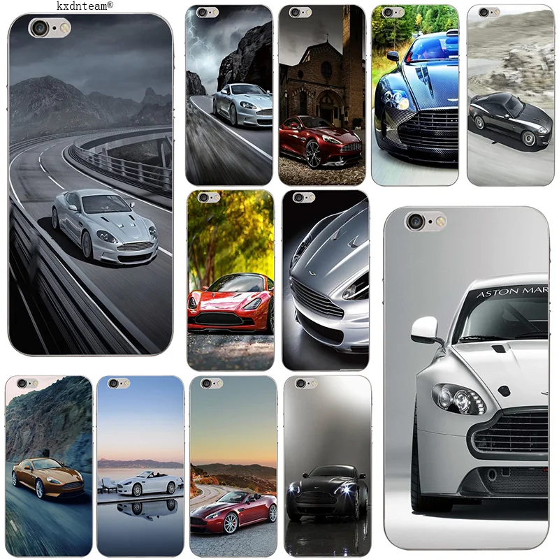Aston Martin Автомобильный дизайн мягкие ТПУ чехлы для телефонов iPhone 8 7 6 S Plus X 5 5S SE 5C Coque