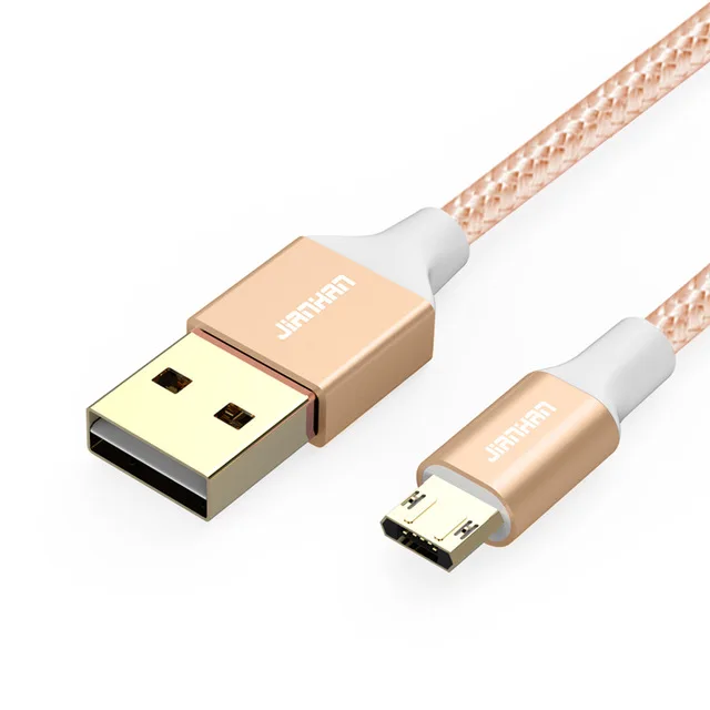 Gold 2 шт. в упаковке, двусторонний кабель Micro USB, 5 В, 2 А, быстрое зарядное устройство, Кабель Microusb для samsung, Xiaomi, huawei, htc, Andriod, зарядка мобильных телефонов - Цвет: Gold