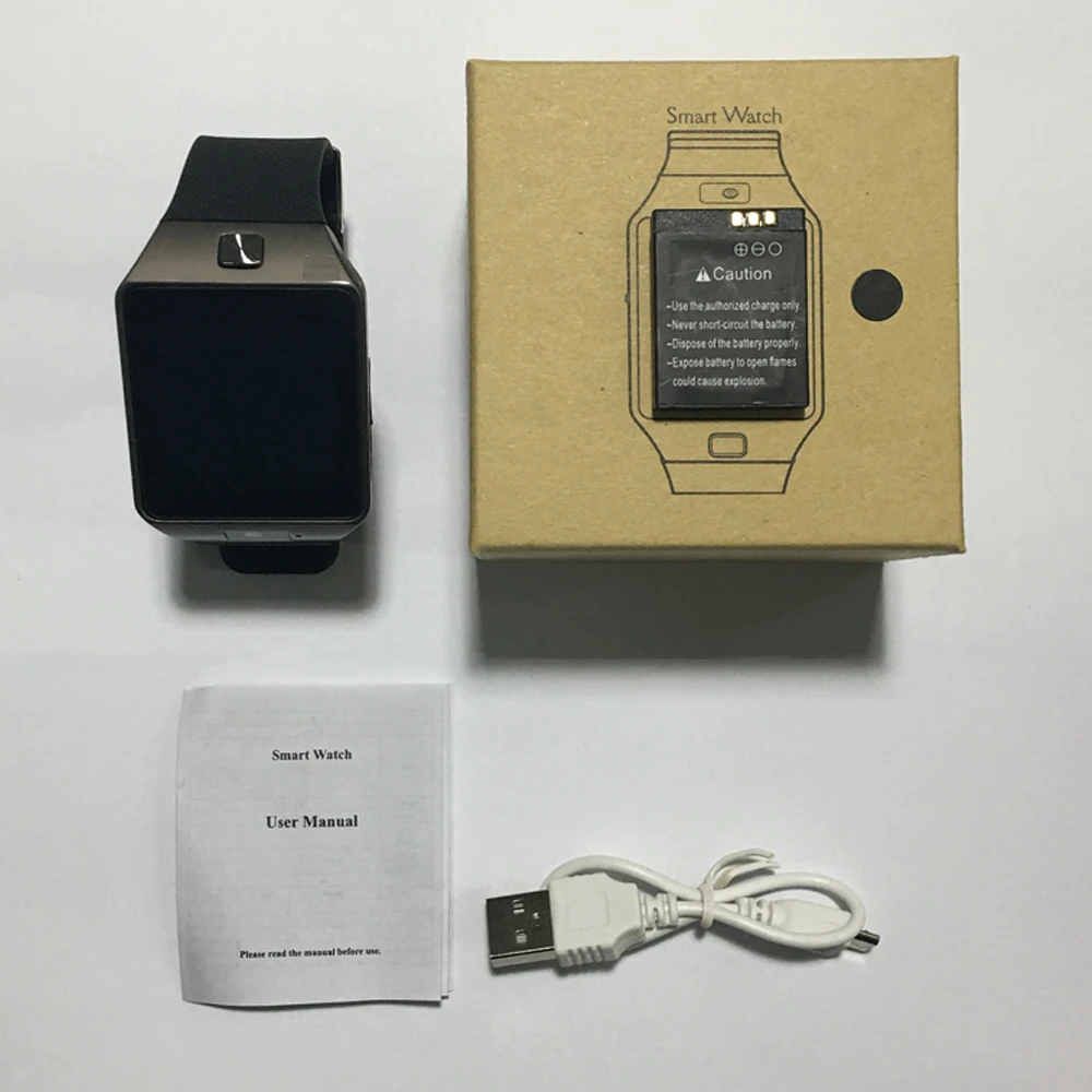100 шт. dz09 Смарт часы Bluetooth Поддержка SIM GSM tf карты для android ios смартфон vs GT08 A1 U8 DHL